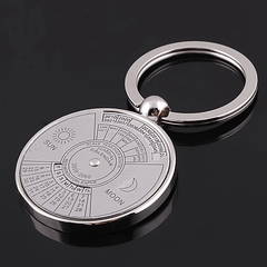 Perpetual Calendar Key Ring Unique Compass Metal Keychain Gift