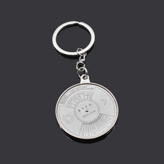 Perpetual Calendar Key Ring Unique Compass Metal Keychain Gift