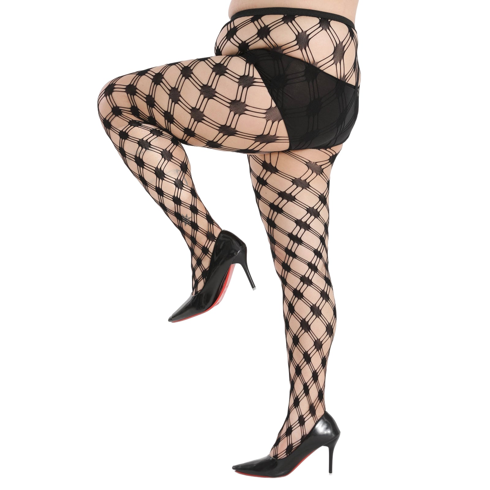  Sexy Stockings Women's Plus Fishnet Stretchy Panty