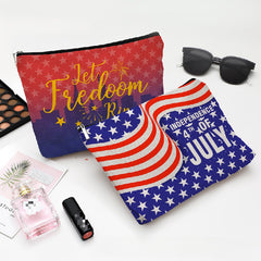 Independence Cosmetic Bag Portable Waterproof Zipper Travel Storage Bag