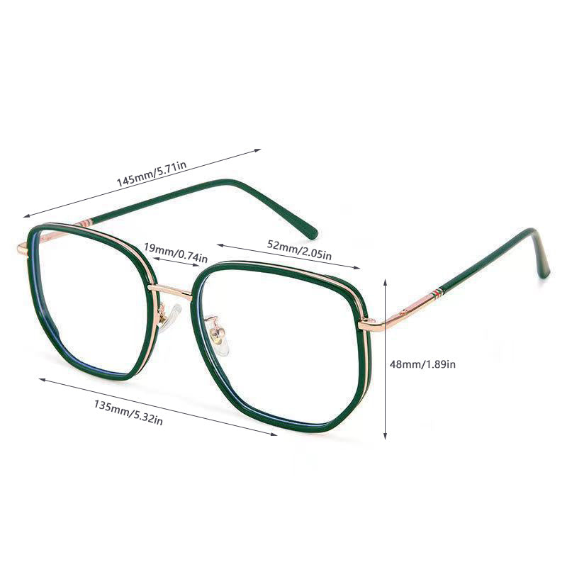 Light Blocking Glasses Square Anti Eyestrain TR90 Spectacles Women Men