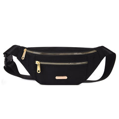 Large Capacity Waist Bag Double Zipper Mobile Phone Bag Casual Chest Bag