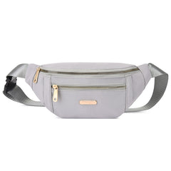 Large Capacity Waist Bag Double Zipper Mobile Phone Bag Casual Chest Bag