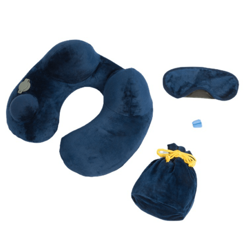 Inflatable U-Shaped Pillow for Travel & Back Support