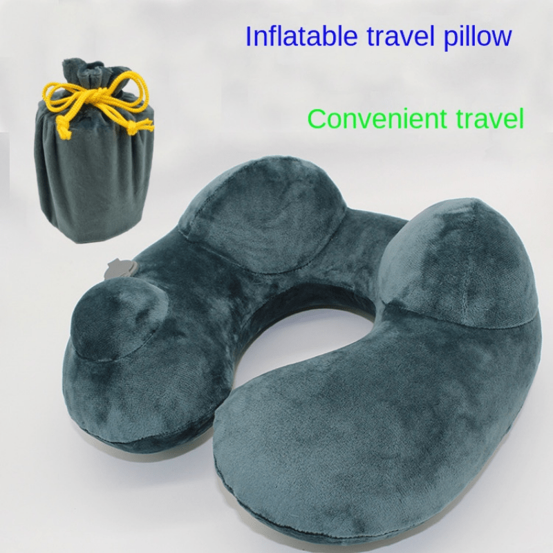 Inflatable U-Shaped Pillow for Travel & Back Support