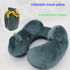 Inflatable U-Shaped Pillow for Travel & Back Support
