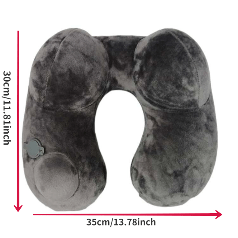 Inflatable U-Shaped Pillow for Travel & Back Support