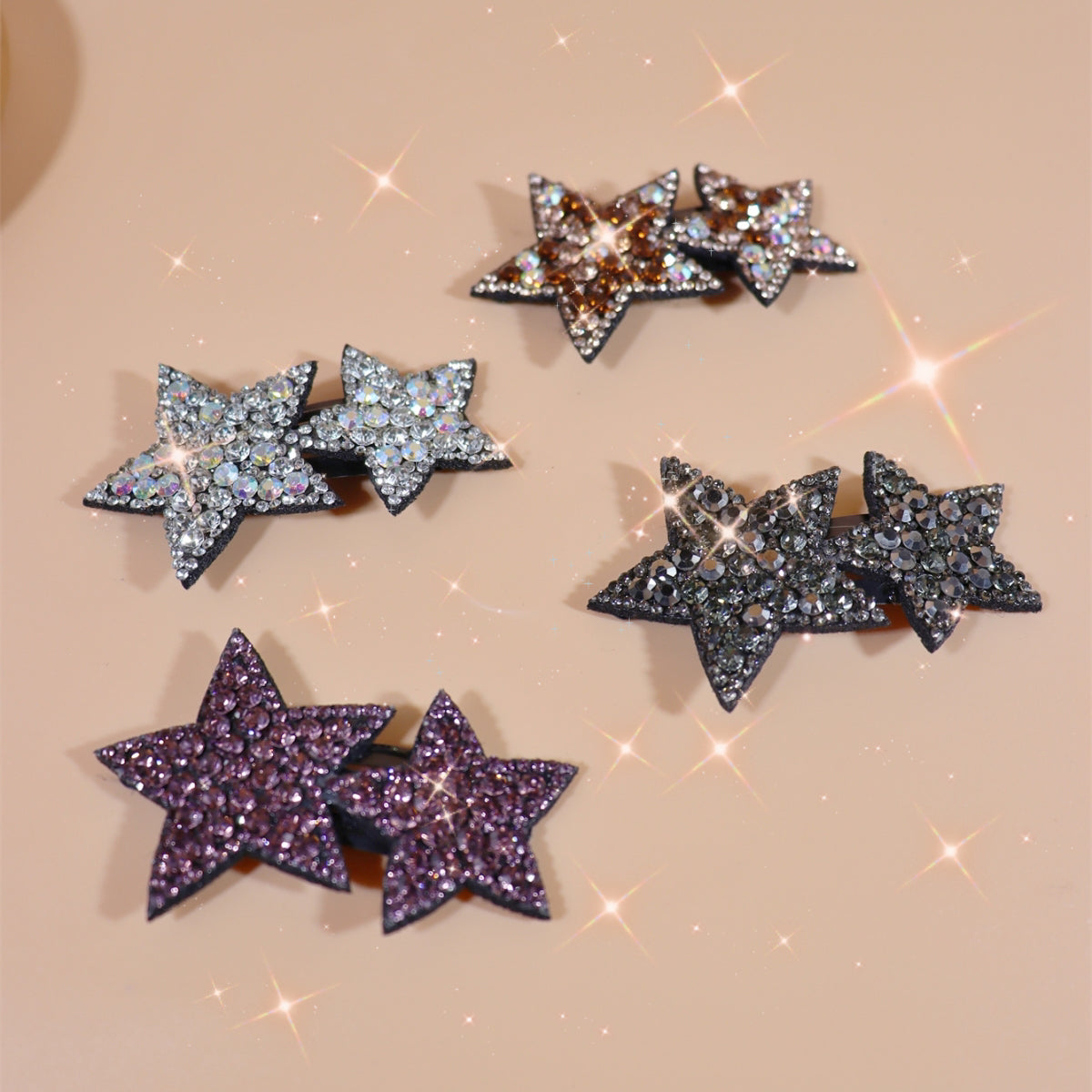 Y2K Rhinestone Star Hair Clip Hair Barrette Hair Slides Clip