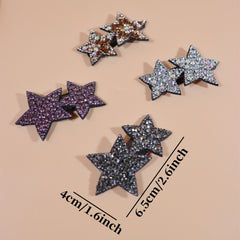 Y2K Rhinestone Star Hair Clip Hair Barrette Hair Slides Clip