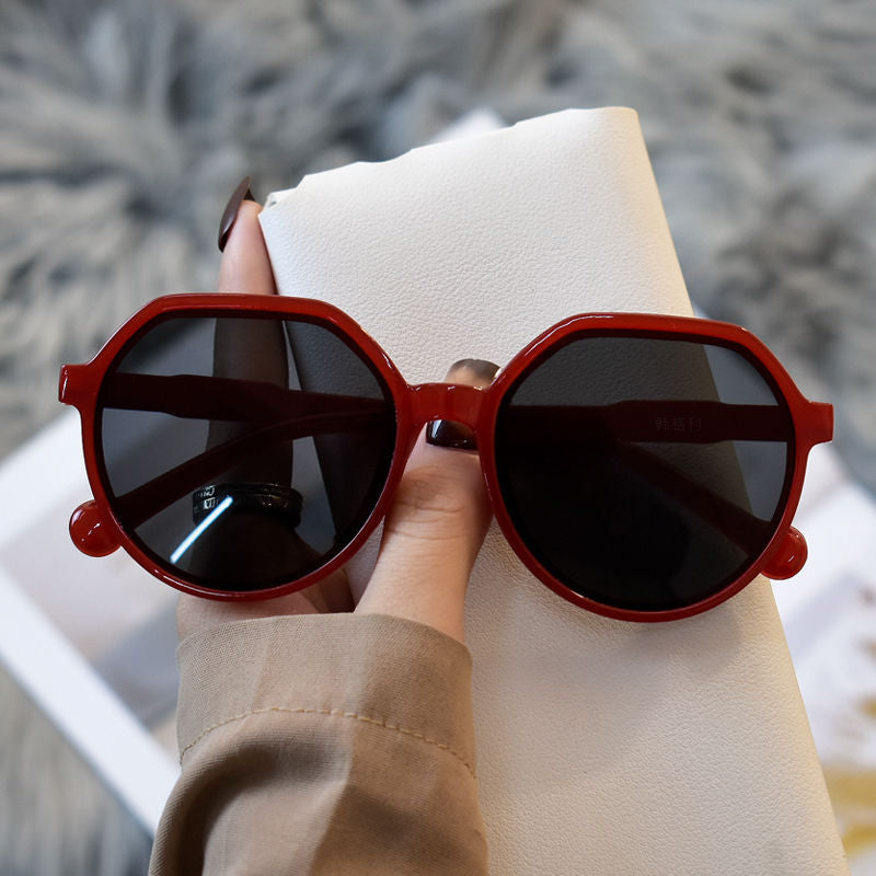 Retro Round Sunglasses Casual Jelly UV400 Sun Shades Beach Travel