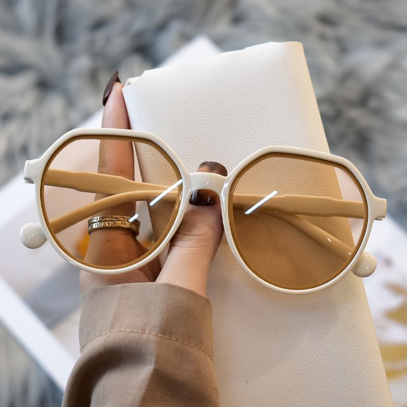 Retro Round Sunglasses Casual Jelly UV400 Sun Shades Beach Travel