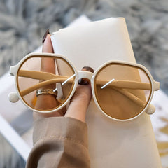 Retro Round Sunglasses Casual Jelly UV400 Sun Shades Beach Travel