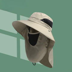 Mesh Sun Hat With Neck Gaiter Breathable Mask Quick Dry Boonie Hat