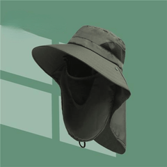 Mesh Sun Hat With Neck Gaiter Breathable Mask Quick Dry Boonie Hat