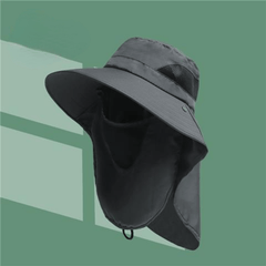 Mesh Sun Hat With Neck Gaiter Breathable Mask Quick Dry Boonie Hat
