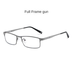 Men's Metal Half Frame Glasses Lightweight Durable with Case