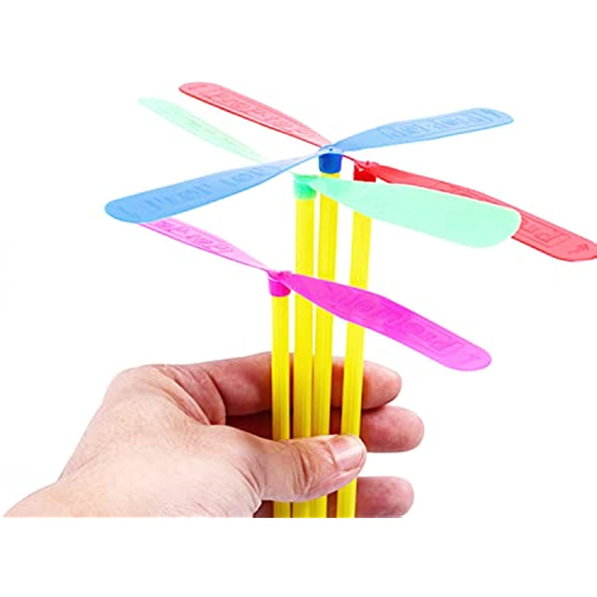 20Pcs Plastic Dragonfly Hand Rub Propeller Outdoor Toy for Kids