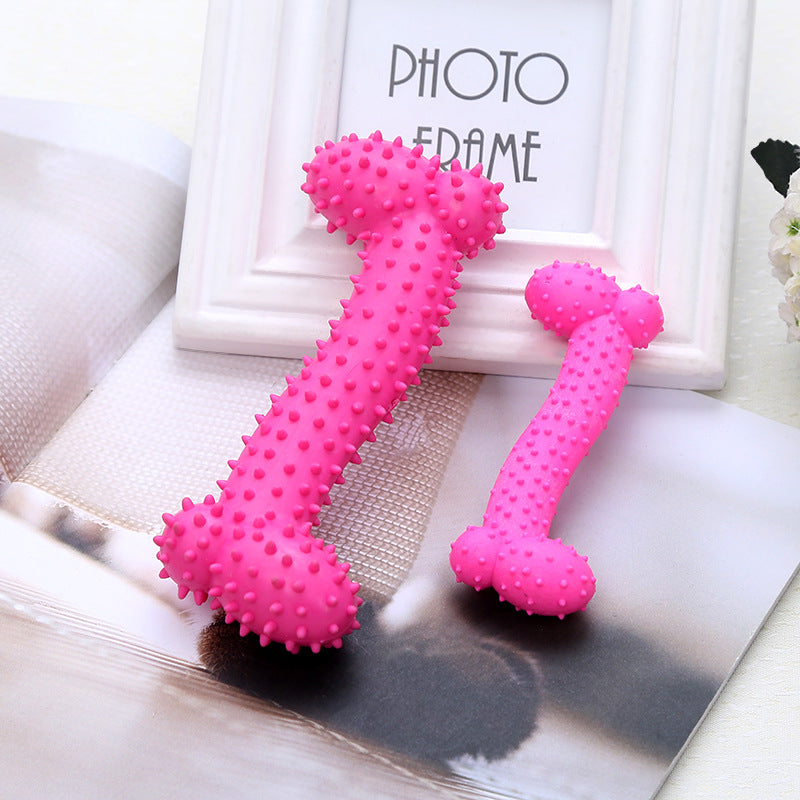 TPR Dog Chew Toy for Teeth Cleaning & Interactive Play Bone Shape