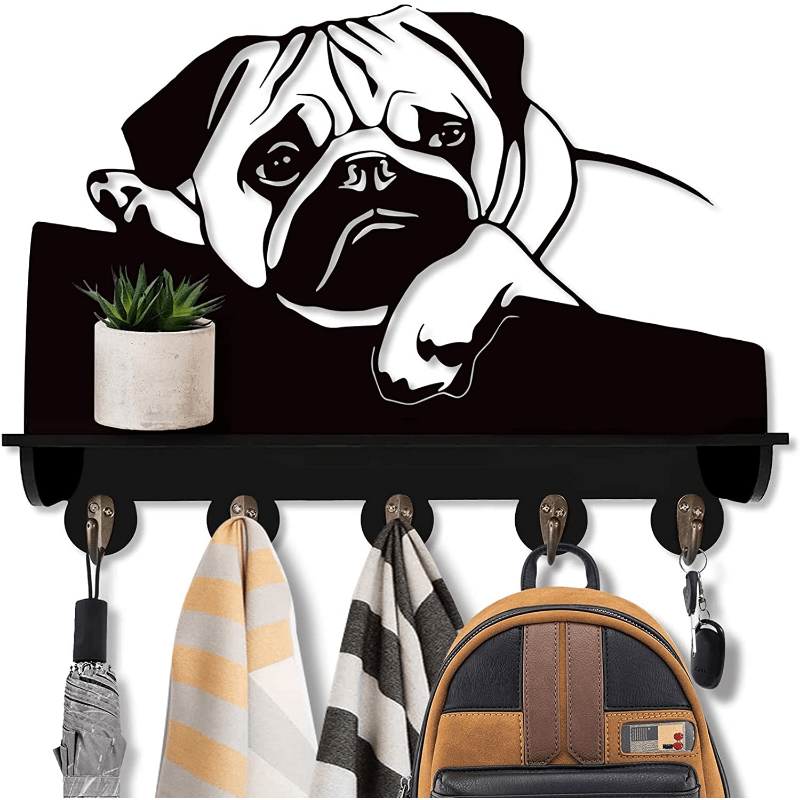 Wolf Wall Hanger Animal Rack Heavy Duty Hooks Hallway Kitchen Office