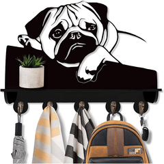 Wolf Wall Hanger Animal Rack Heavy Duty Hooks Hallway Kitchen Office
