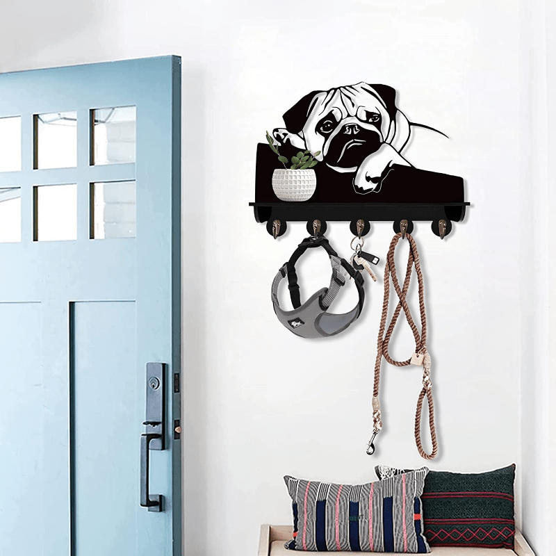 Wolf Wall Hanger Animal Rack Heavy Duty Hooks Hallway Kitchen Office