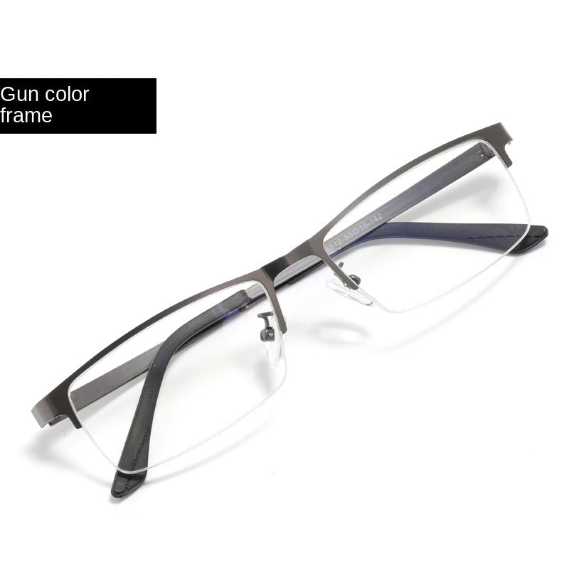 Semi Rimless Men's Business Eyeglasses Lightweight Comfortable