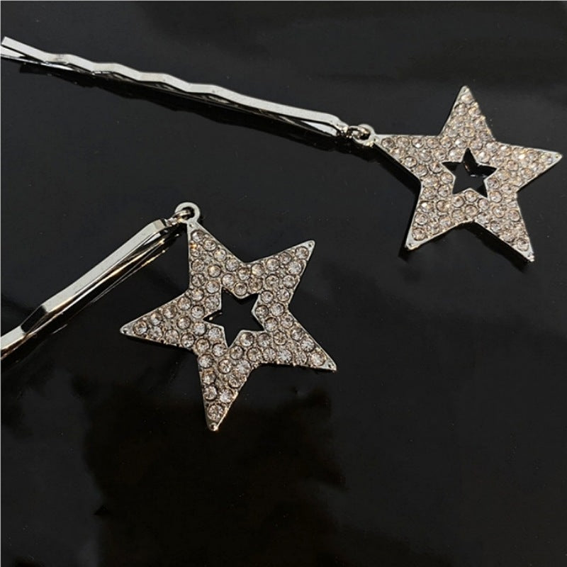 Y2K Star Pendant Hair Clip Pin Bobby Pin Hair Slides Clip