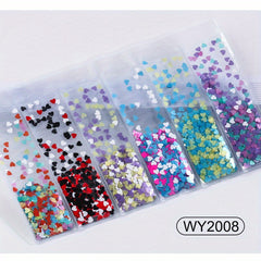 Colorful Glitter Sequins and Stickers for DIY Nail Sliders