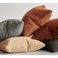 Colorful Teddy Plush Pillow Cover 18x18 Inches