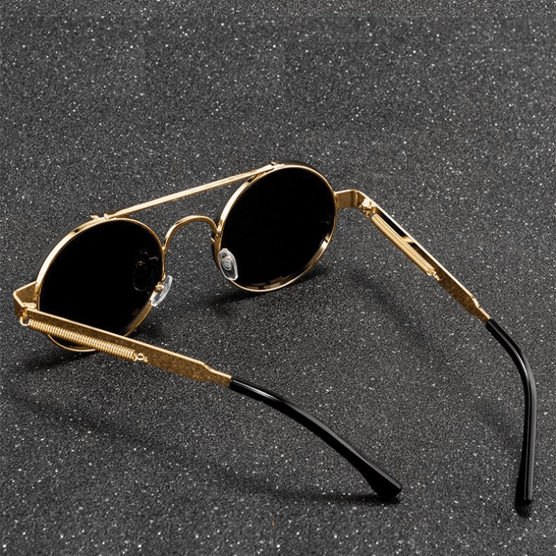 Steampunk Top Bar Metal Sunglasses Retro Vintage UV400 Sun Glasses