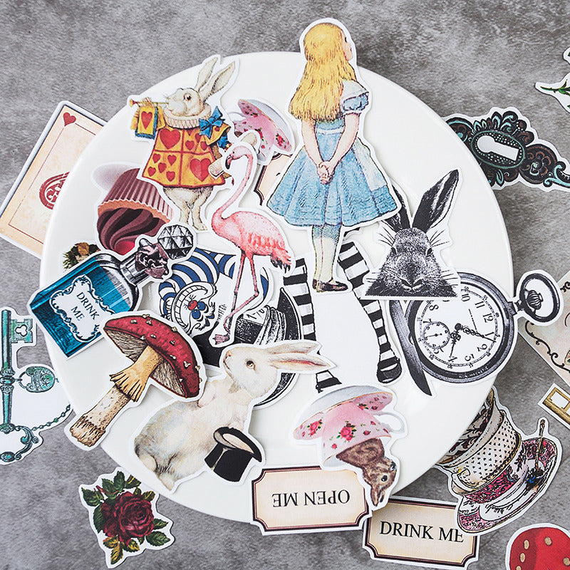 29pcs Adventure Alice Stickers DIY Scrapbooking Arts & Crafts Student Stationery
