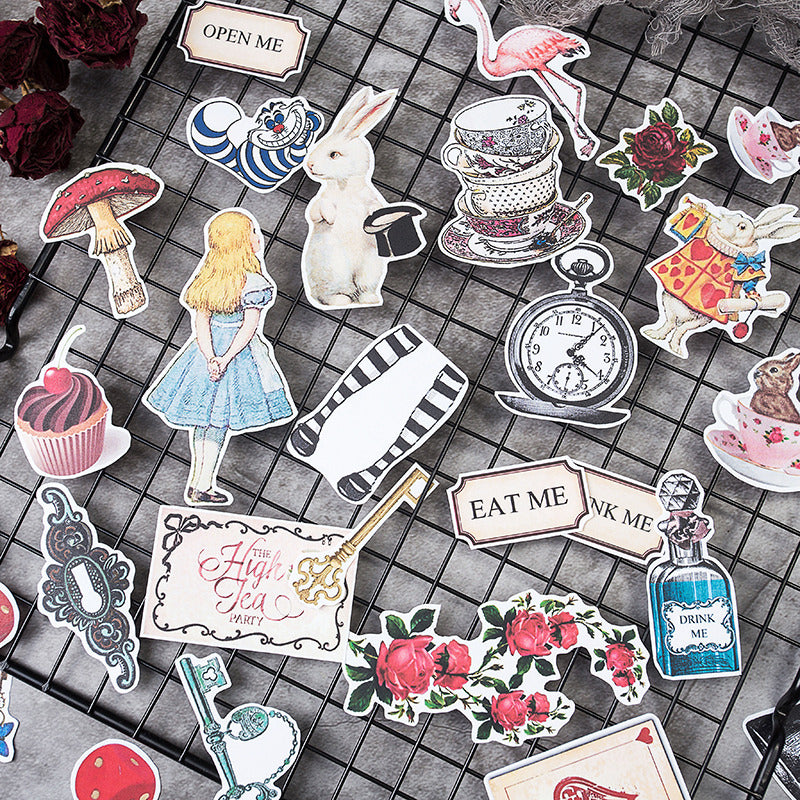 29pcs Adventure Alice Stickers DIY Scrapbooking Arts & Crafts Student Stationery