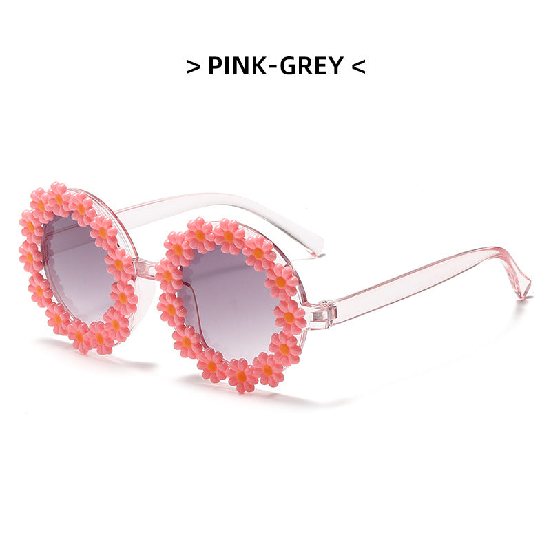 Kids Flowers Shaped Sunglasses UV Protection