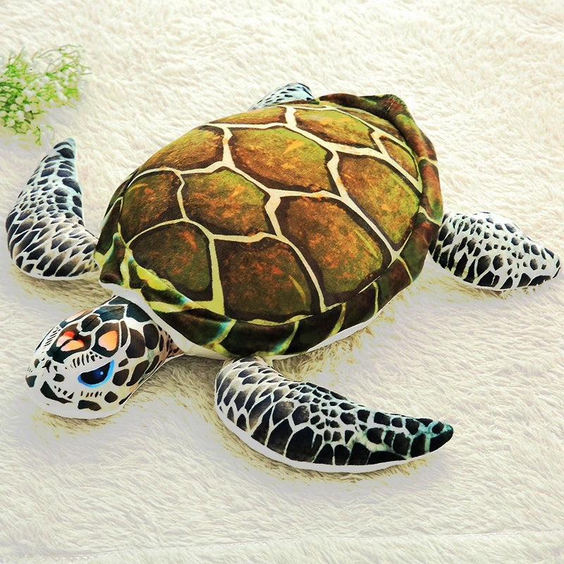 Realistic Stuffed Sea Turtle Plush Toy - Ocean Life Tortoise