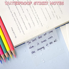 50 Sheets Transparent Sticky Notes Waterproof Self Adhesive Translucent