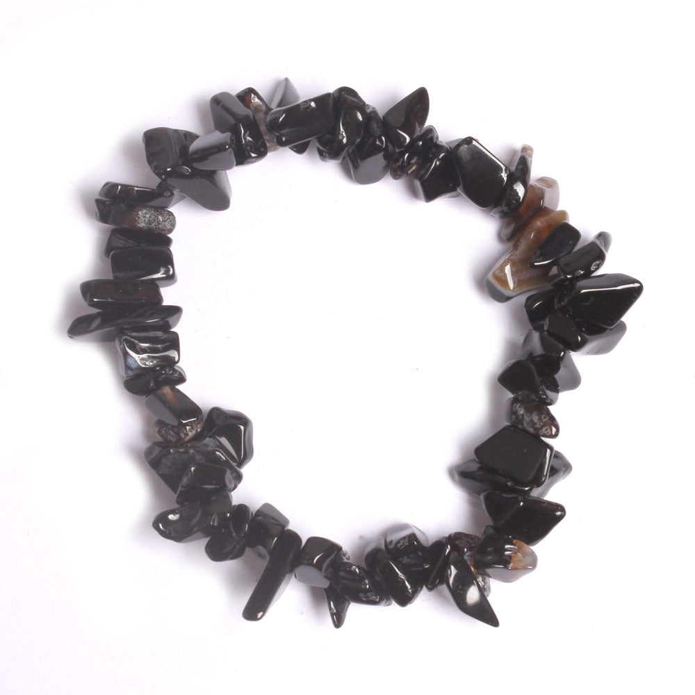 Natural Stone Bracelet Crystal Healing Chip Chain Bracelets Gemstone Polished