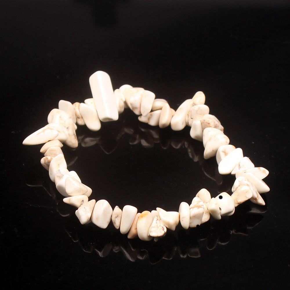 Natural Stone Bracelet Crystal Healing Chip Chain Bracelets Gemstone Polished