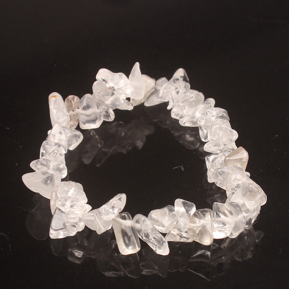 Natural Stone Bracelet Crystal Healing Chip Chain Bracelets Gemstone Polished