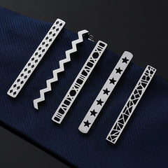 Stainless Steel Hollow Tie Clip for Men