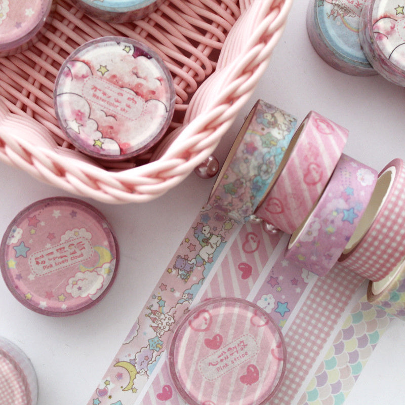 15mm Creative Pattern Girl Heart & Paper Tape Fairy DIY Journal Decoration