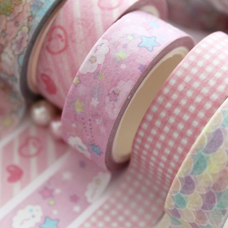 15mm Creative Pattern Girl Heart & Paper Tape Fairy DIY Journal Decoration