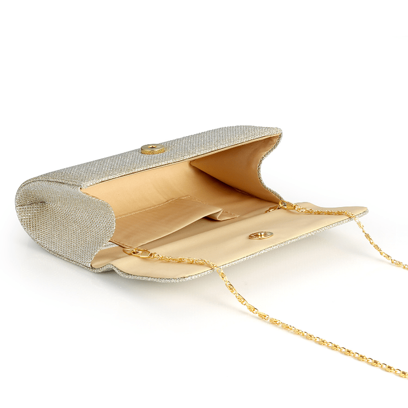 Glitter Flap Evening Bag Glossy Dinner Clutch Handbag