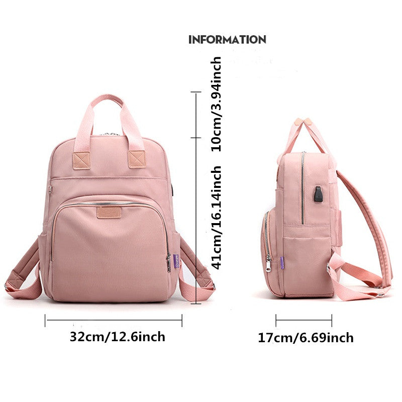 Large Capacity Waterproof Travel Backpack USB Charging Daypack