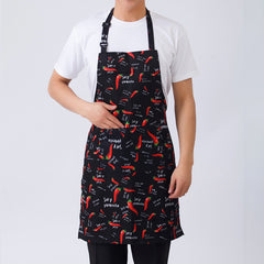 Adjustable Half Adult Apron Striped Chef Apron Outdoor Camping BBQ Apron
