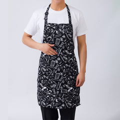 Adjustable Half Adult Apron Striped Chef Apron Outdoor Camping BBQ Apron