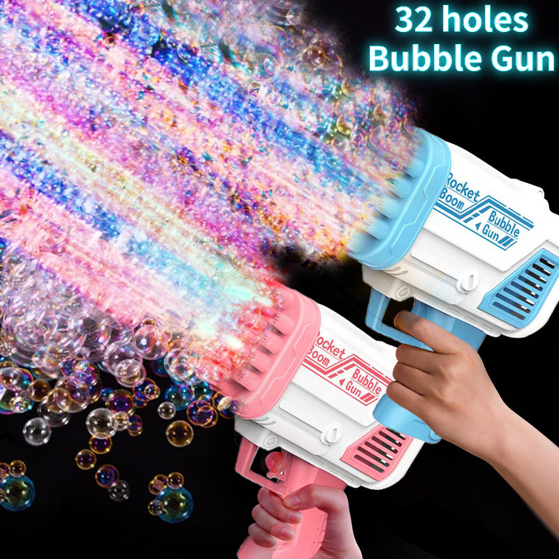 Bubble Gun Colorful Bubble Machine Automatic Soap Rocket Bubble Machine