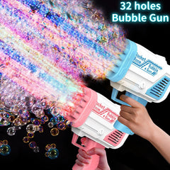 Bubble Gun Colorful Bubble Machine Automatic Soap Rocket Bubble Machine