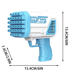 Bubble Gun Colorful Bubble Machine Automatic Soap Rocket Bubble Machine