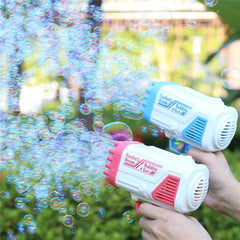 Bubble Gun Colorful Bubble Machine Automatic Soap Rocket Bubble Machine