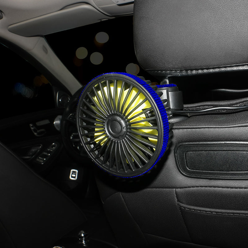 Portable Car USB Mini Fan Air Cooling Fan 3 Speed Universal Seat Headrest Cooler